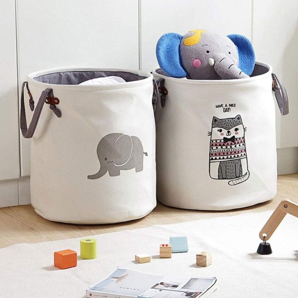 Foldable Canvas Washing Clothes Laundry Basket