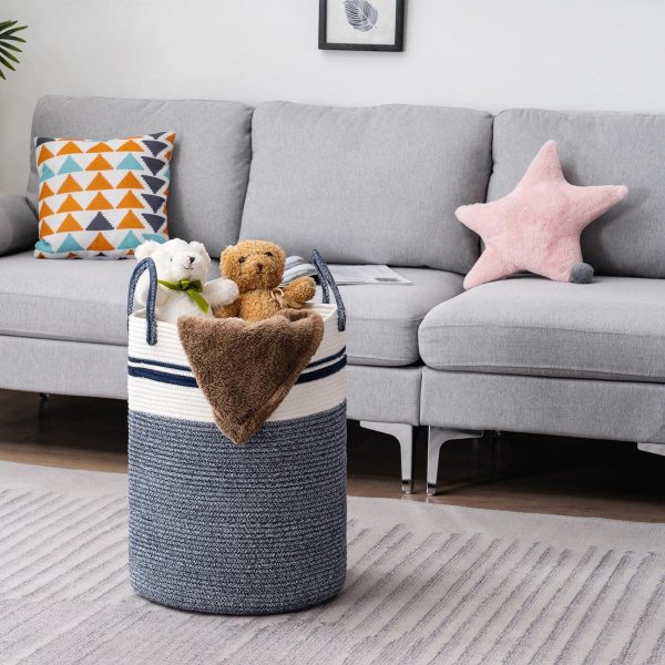 Woven Rope Clothes Storage Laundry Basket