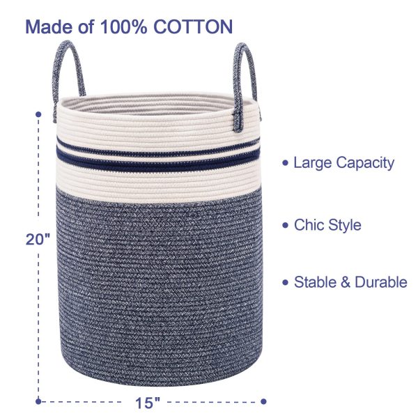 Woven Rope Clothes Storage Laundry Basket