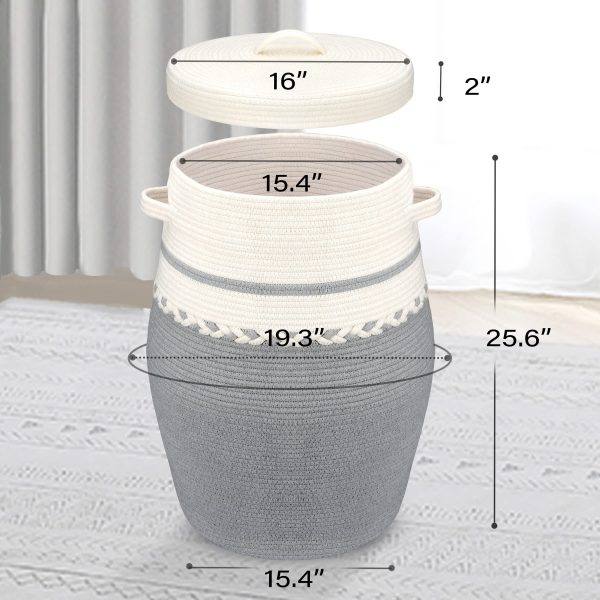 Large Woven Rope Storage Laundry Basket