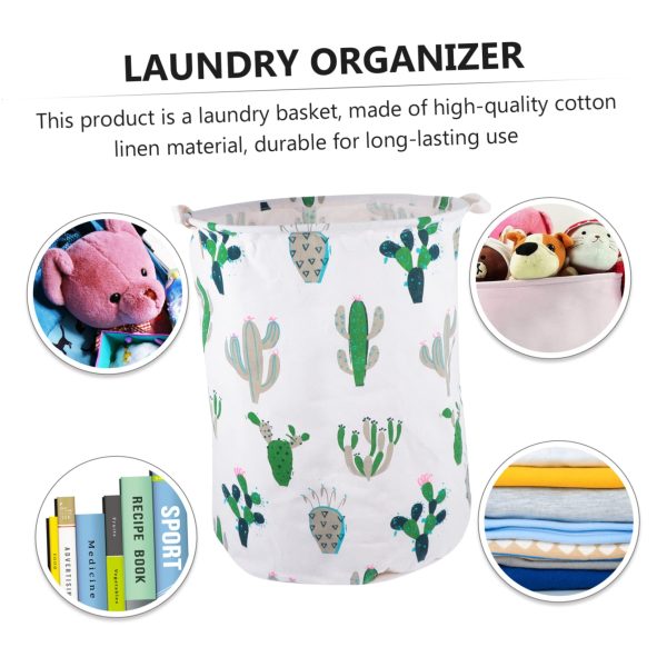 Collapsible Cotton Linen Clothes Storage Laundry Basket