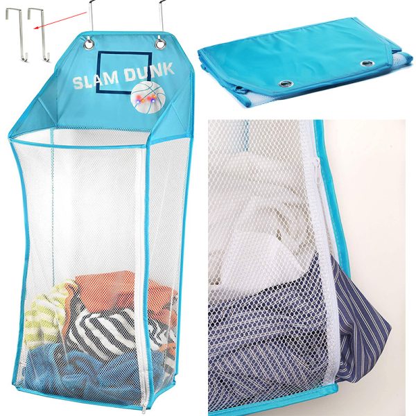 Hanging LED Basketball Light-Up Collapsible Laundry Basket