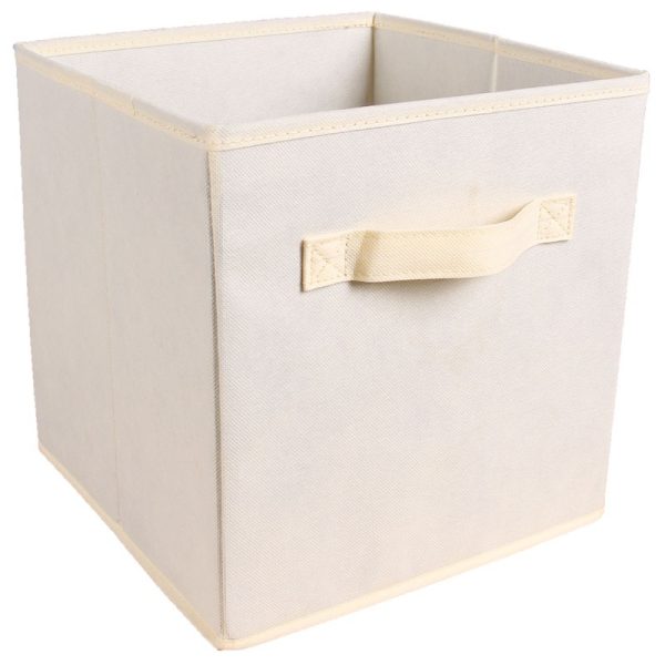 6 Pack Foldable Cube Decorative Fabric Storage Laundry Baskets