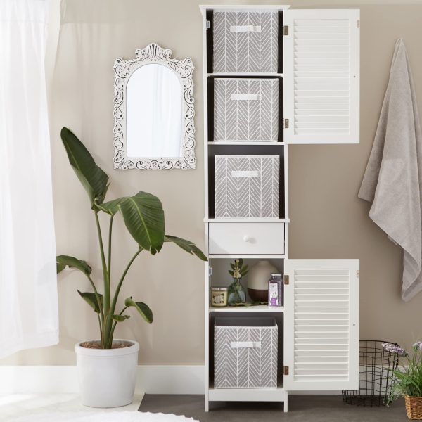 2 Piece Large Storage Collection Herringbone Laundry Baskets