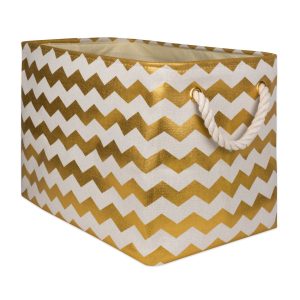 Streak Polyester Chevron Storage Laundry Basket