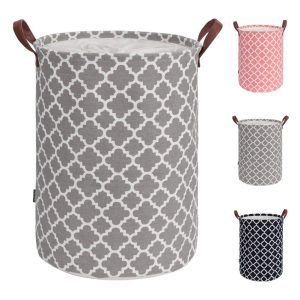 Large Collapsible Waterproof Drawstring Round Laundry Basket