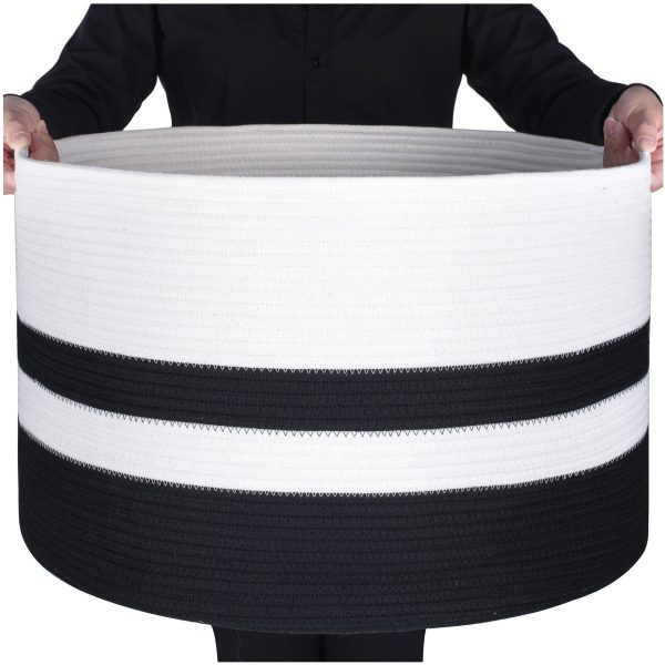 Extra Large Cotton Rope Blanket Storage Laundry Basket
