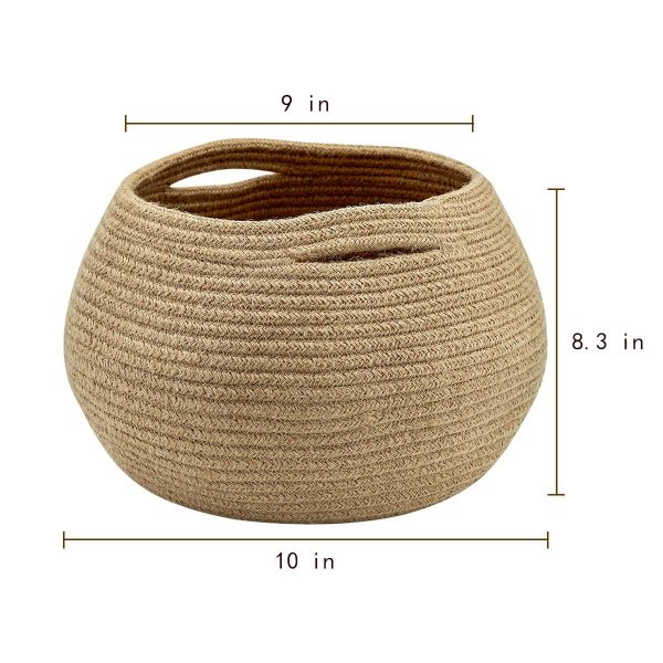 Cute Round Cotton Rope Jute Laundry Basket