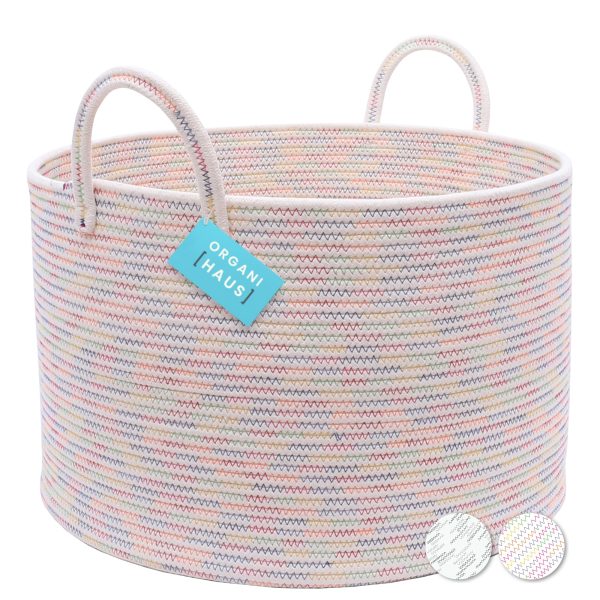 Rainbow Extra Large Woven Laundry Basket