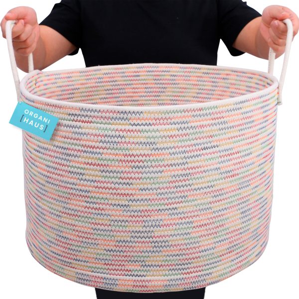 Rainbow Extra Large Woven Laundry Basket
