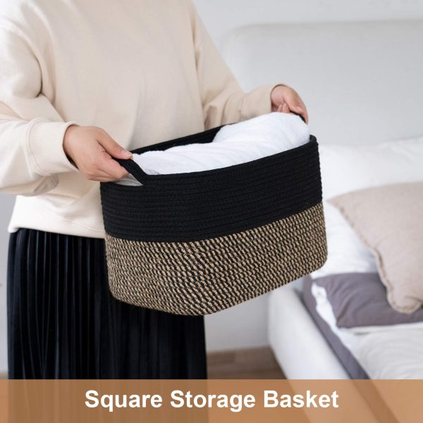 Cube Woven Storage Laundry Basket