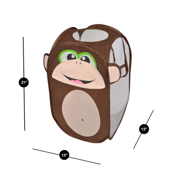 Foldable Pop Up Monkey Laundry Basket