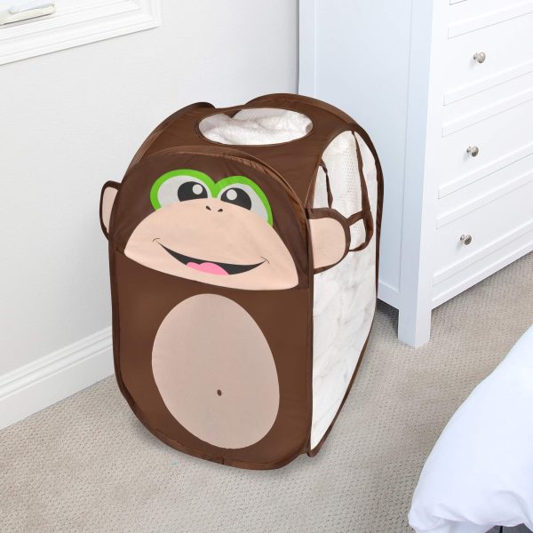 Foldable Pop Up Monkey Laundry Basket