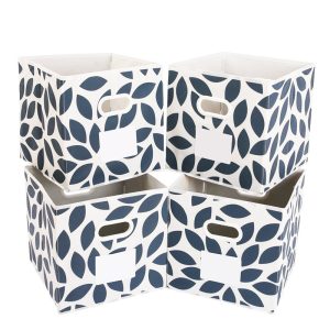 4 Pack Fabric Cubes Storage Laundry Baskets